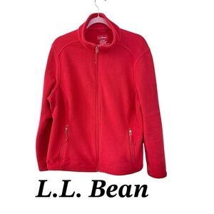 FUSHIA L.L. Bean fleece jacket Size XL Petite